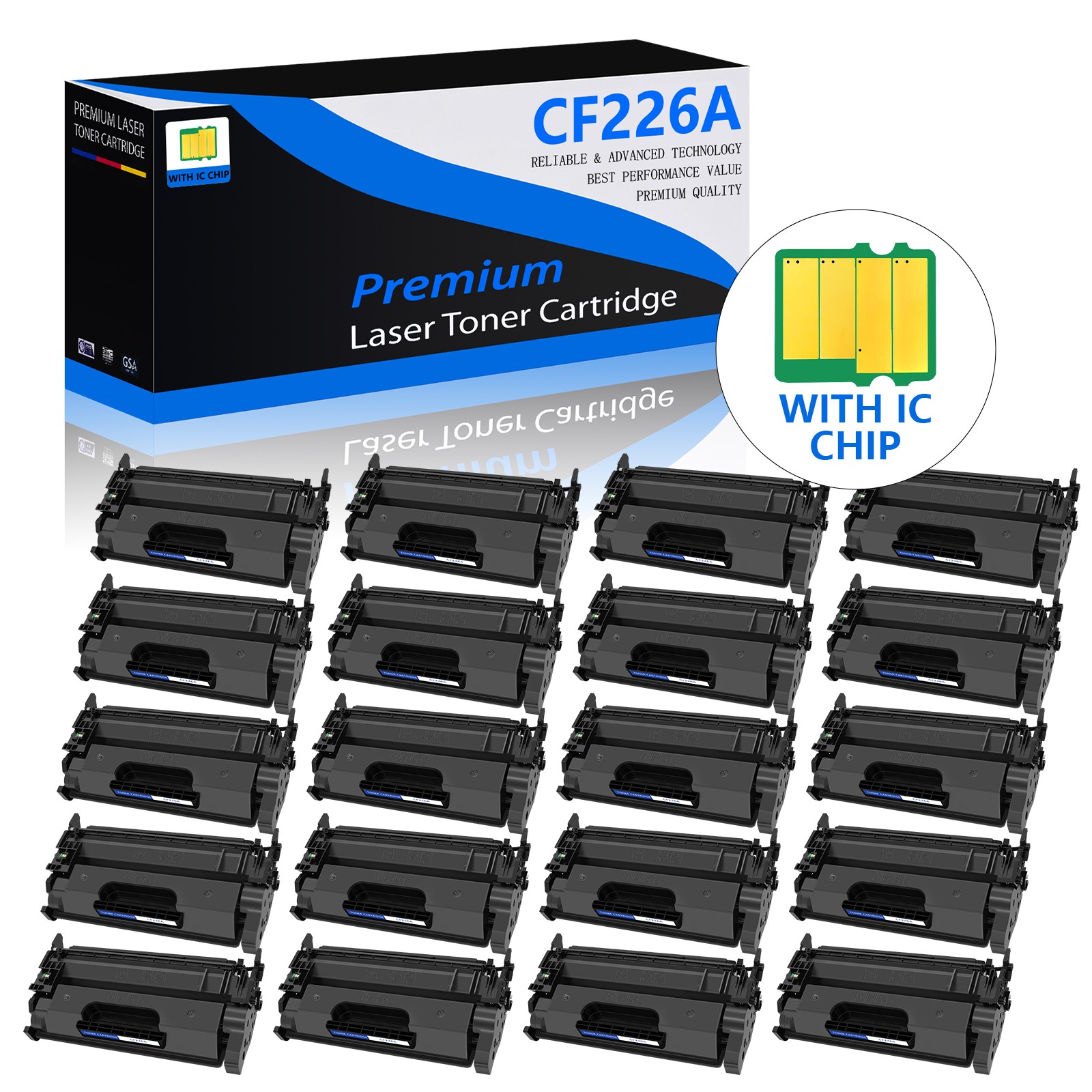20PK CF226A 26A Toner Cartridge for HP LaserJet Pro M402 M402n M402dn M402dw