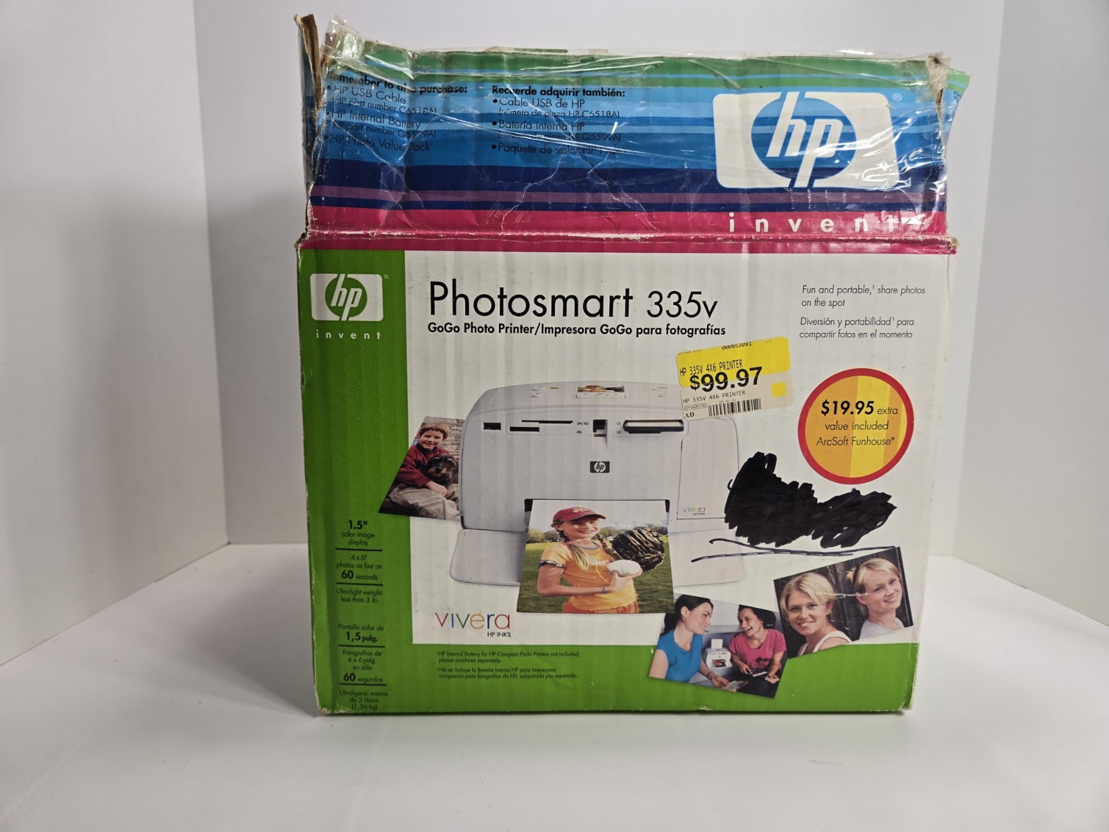 HP Photosmart 335 Q6377L No Power Cord Printer Only Untested 