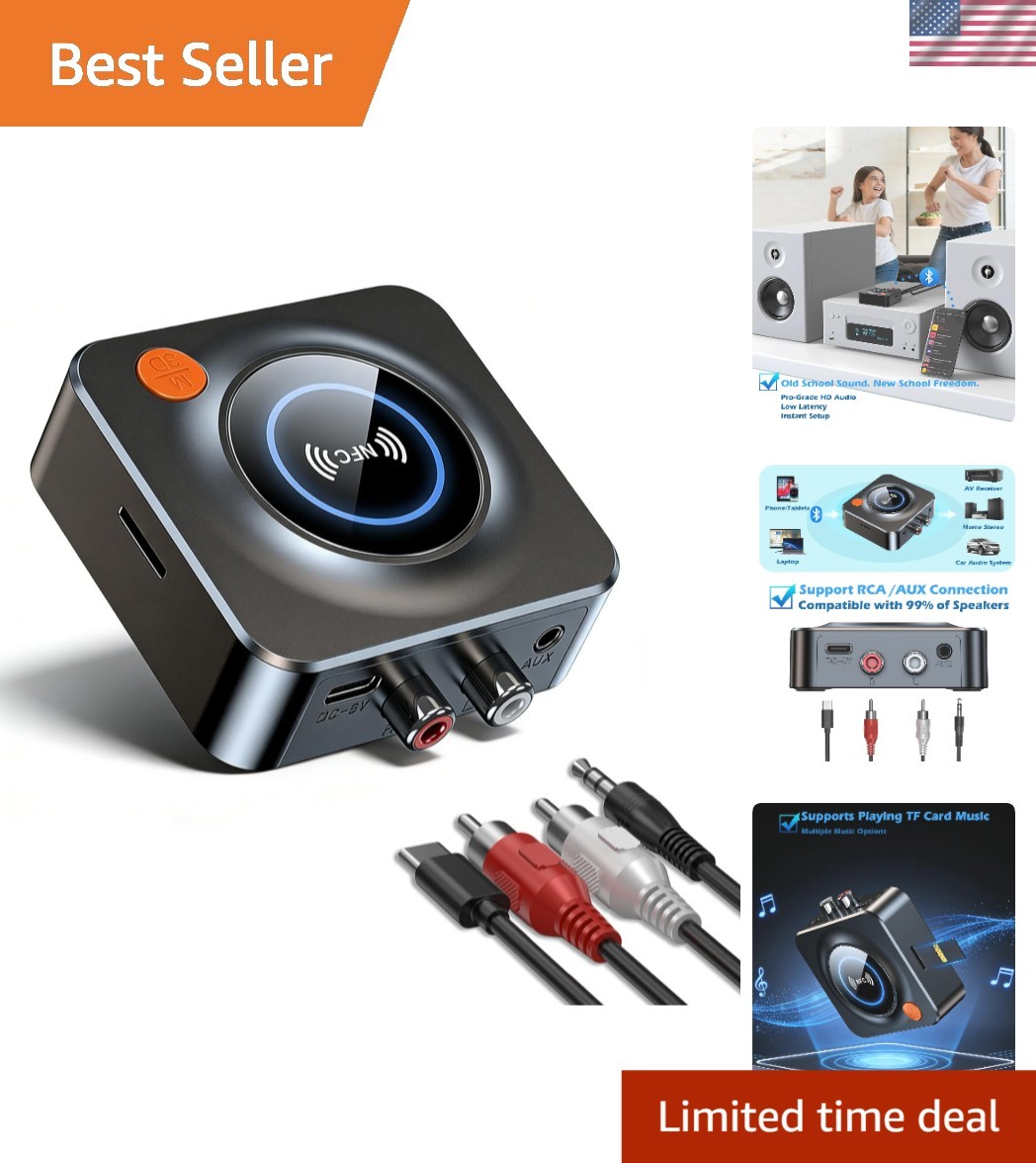 Compact Bluetooth Receiver for Home Stereo - Effortless Music Streaming Anywhere