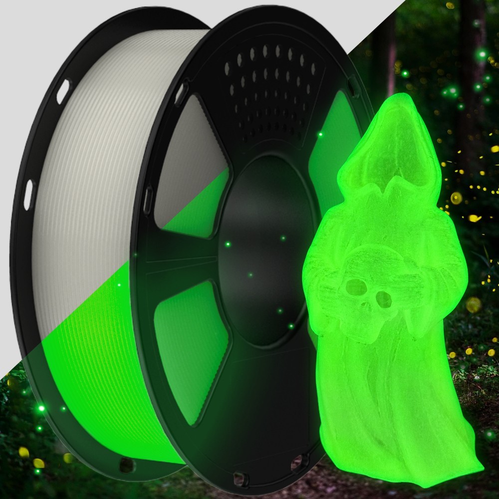 Geeetech Luminous PLA 3D Printer Filament 1kg 1.75mm Multicolor Glow in Dark US