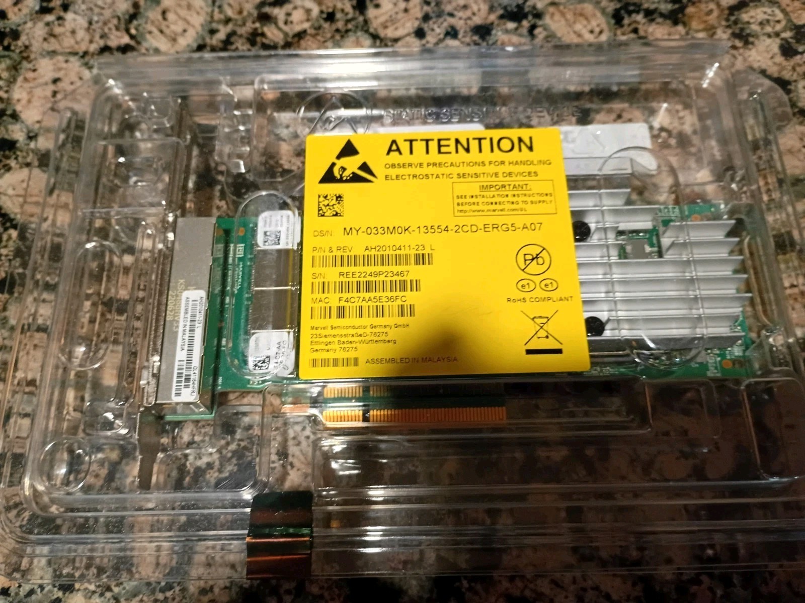 Dell Qlogic QL41164HFRJ Quad Port 10GbE RJ-45 10GBase-T PCI-E Network Card 33M0K
