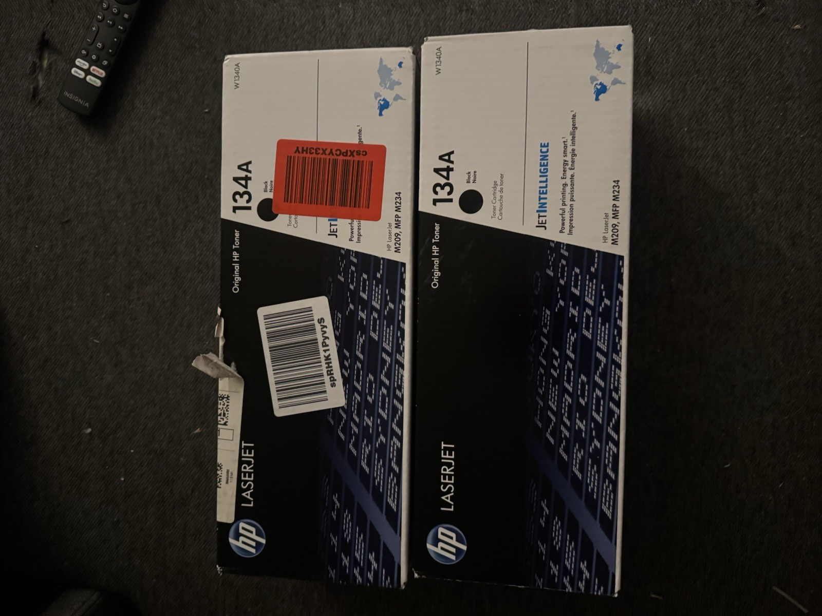 W1340A 134A New Genuine HP (2 Pack) Black Toner Cartridges 