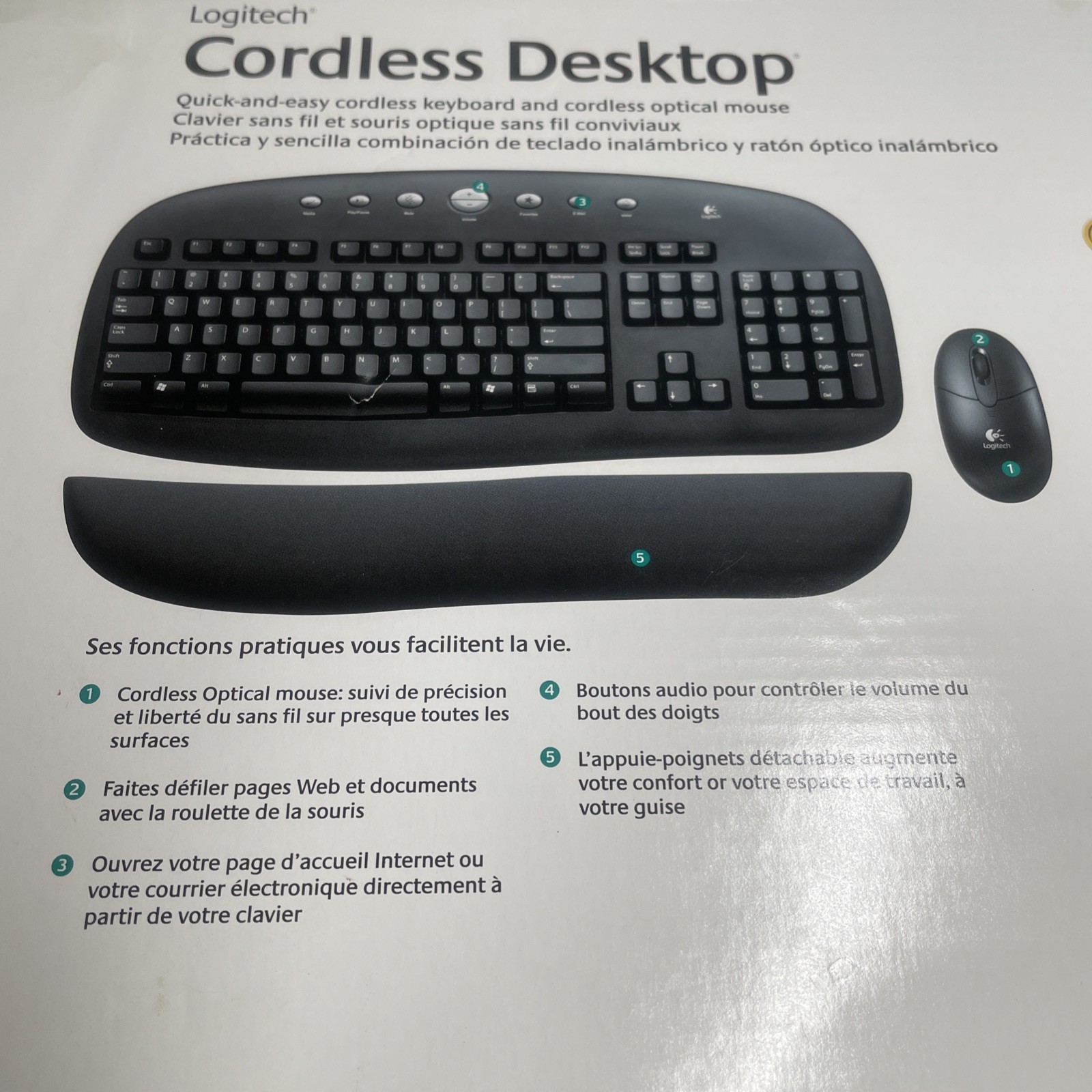 Logitech 967437-0403 Cordless Desktop & Mouse 867377-0403