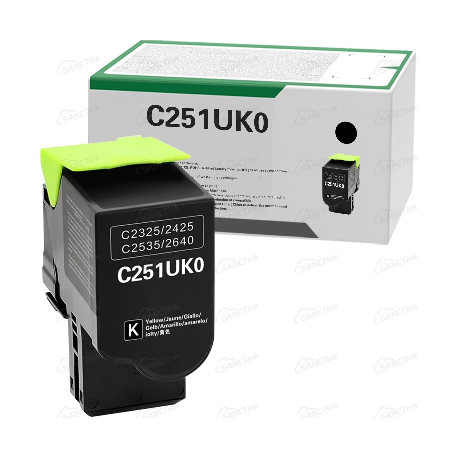C251UK0 Black Ultra High Yield Toner Cartridge Compatible for Lexmark C2425dw...