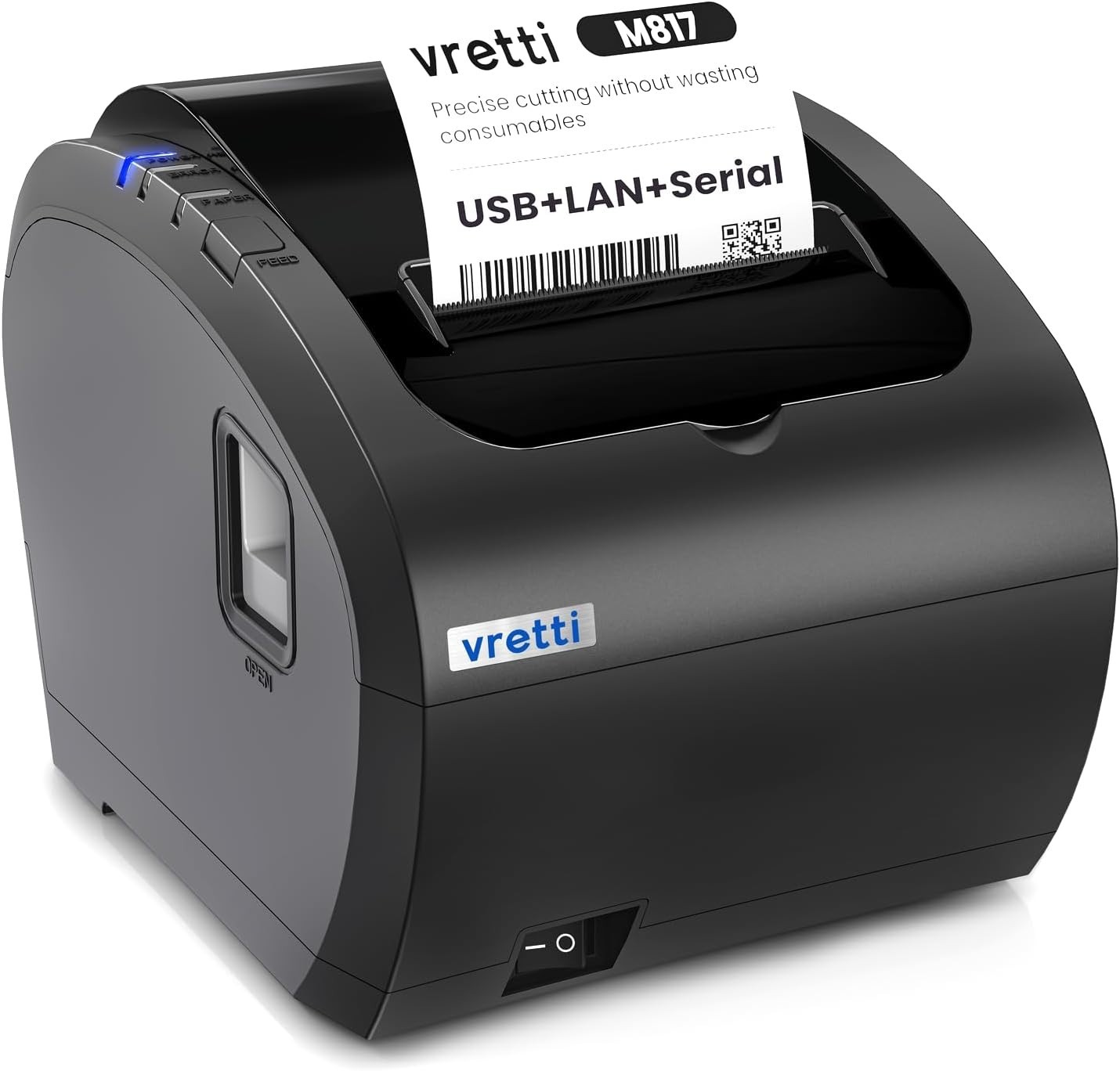 Vretti M817 VRETTI Thermal Receipt Printer, 3'1/8 80mm USB Serial LAN Port BNIB