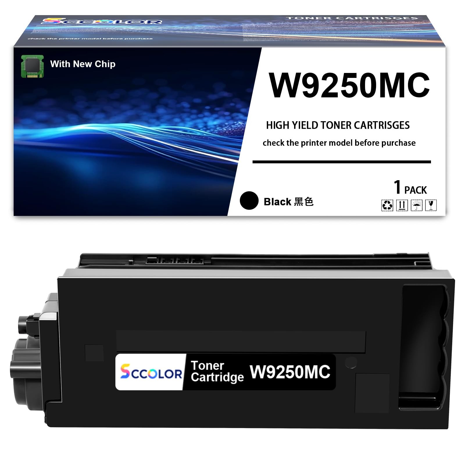SCCOLOR W9250MC Black Toner Cartridge Medium,