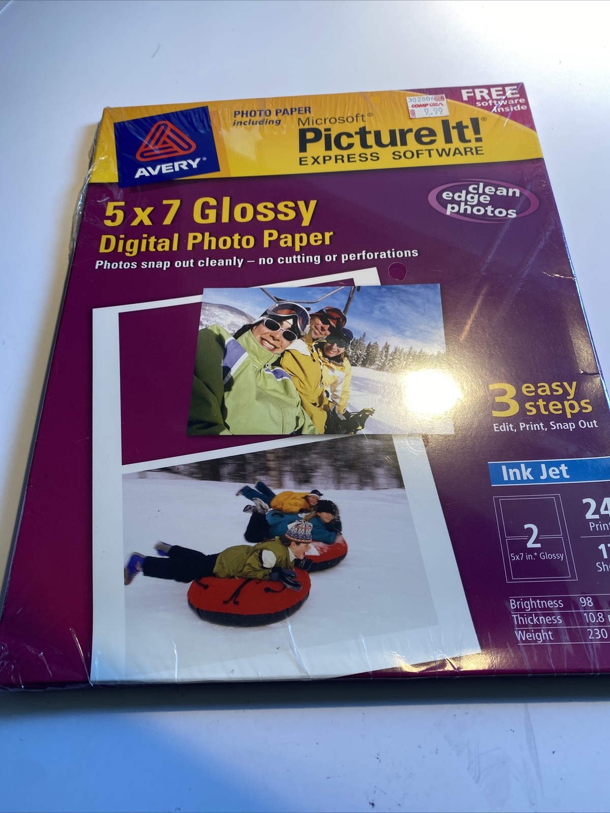 Avery 5 x 7 glossy digital photo paper send 24 print 12 sheets zam