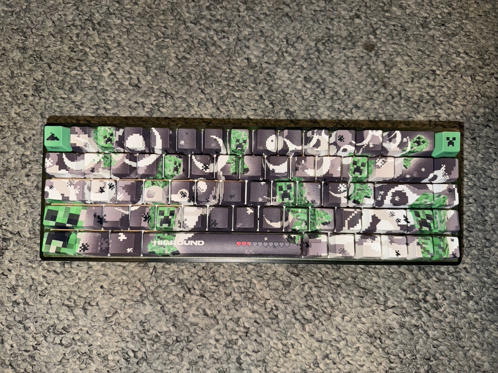Higround x Minecraft Basecamp 65 Keyboard - Creeper