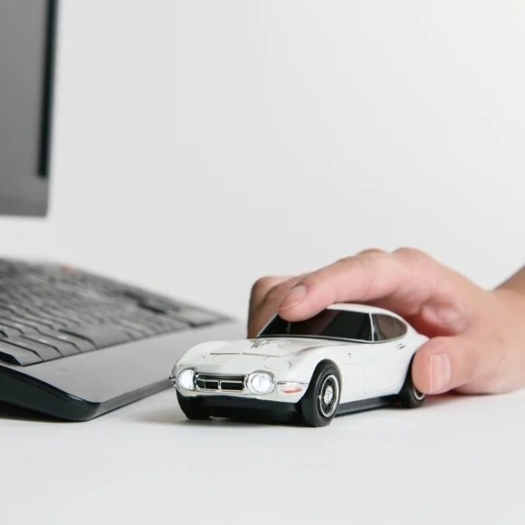 Wireless mouse Toyota 2000GT Ivory Car Laptop PC USB Receiver Cordless Camshop