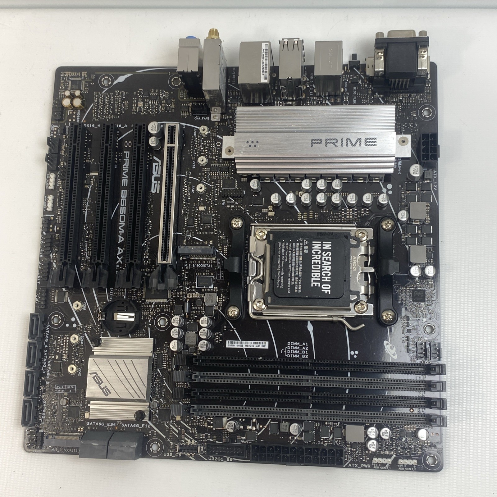 ASUS PRIME B650M-A AX Motherboard (-For Parts-) *Not Tested *