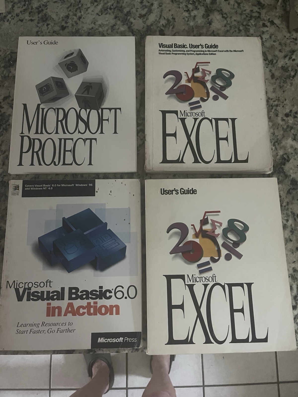 Lot of 4 Vintage computer books OEM Microsoft User Manuals - Historic Nostalgic