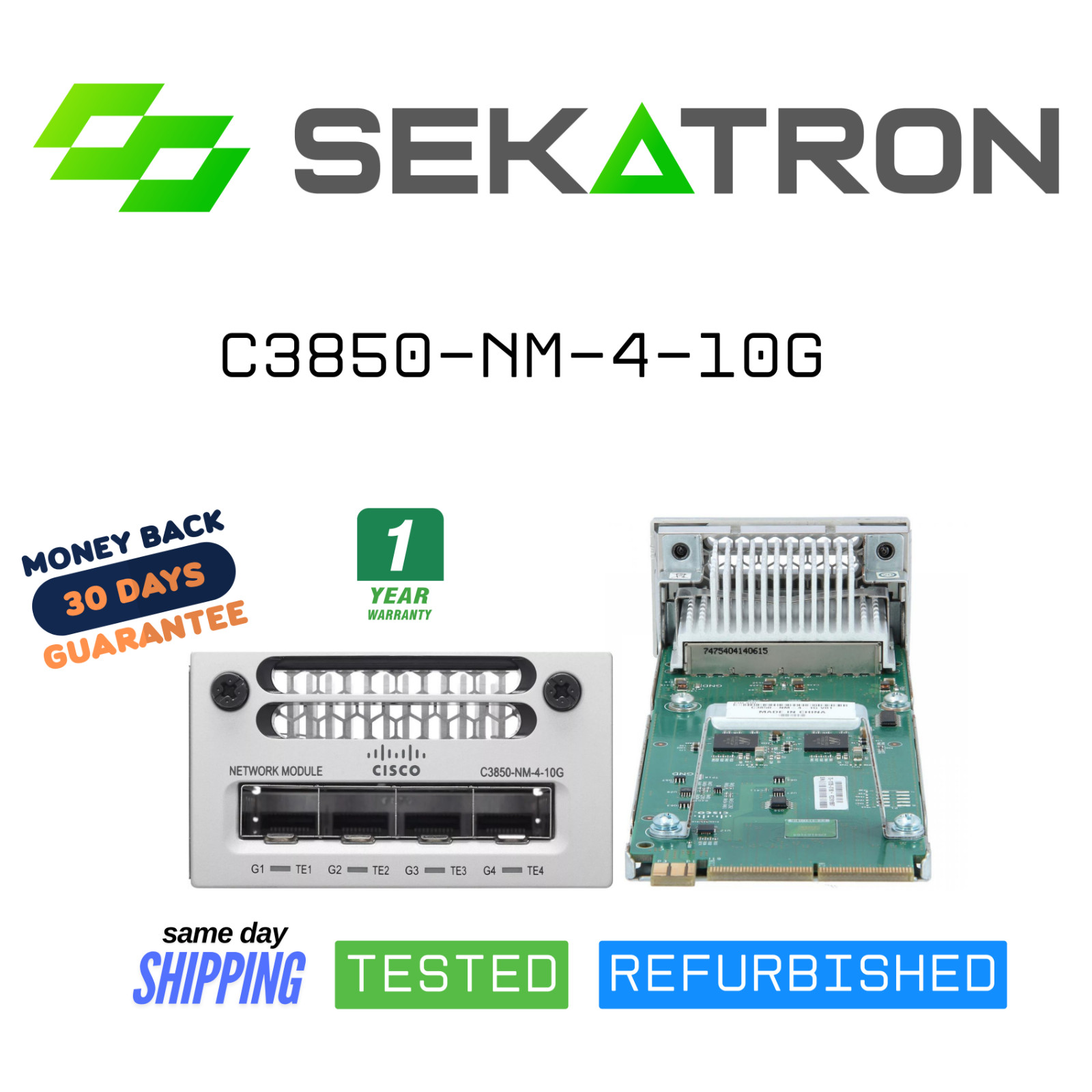 ♻️ Cisco C3850-NM-4-10G 4-Port 10G SFP+ Network Module⚡Fast Ship