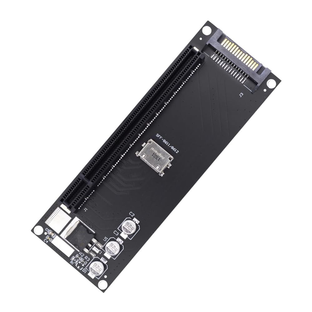 Oculink SFF8612 SFF8611 to PCIE 16x 4X Adapter Card With SATA Power