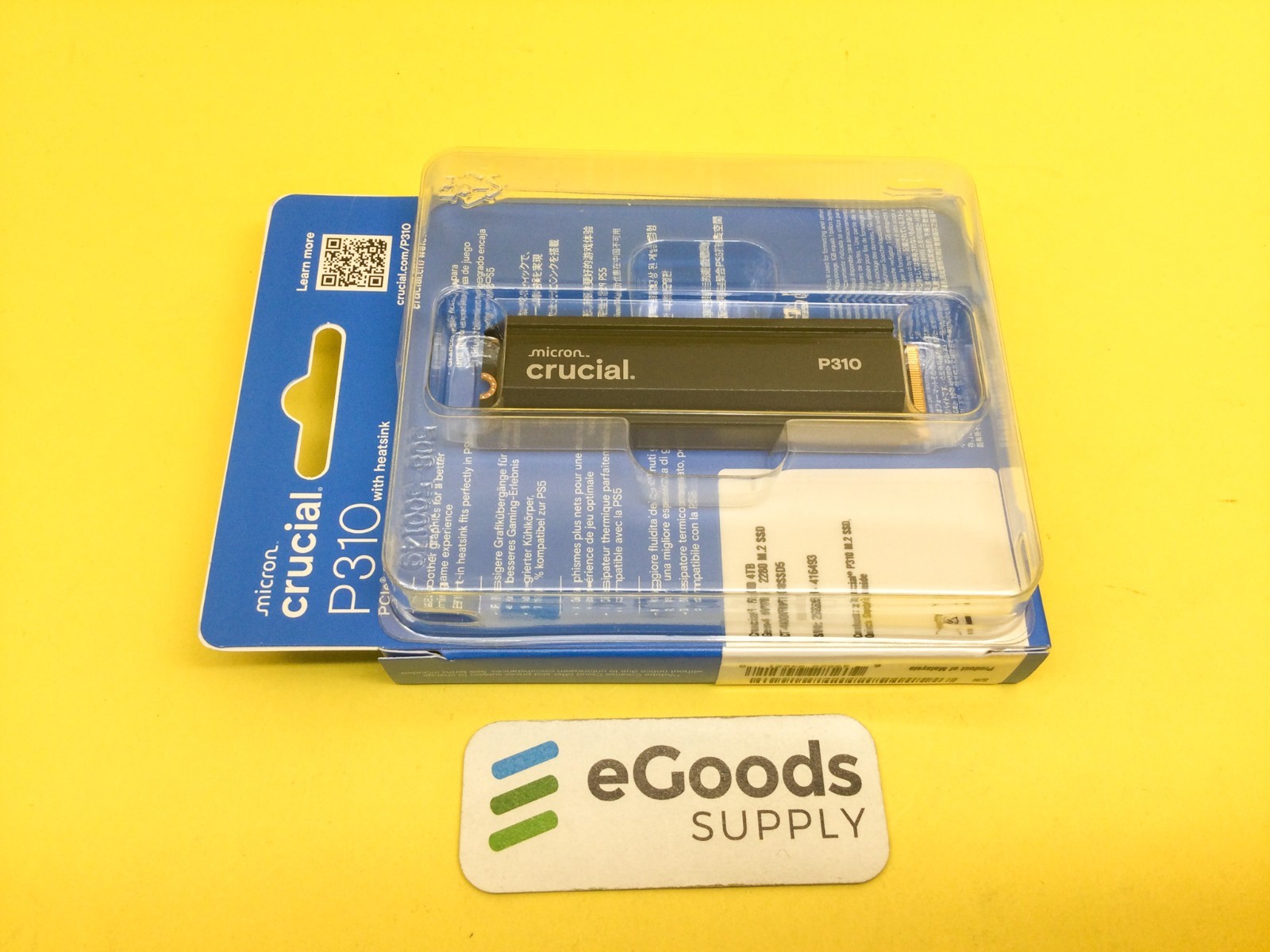 CT4000P310SSD5 Crucial P310 4TB Internal M.2 2280 PCIe 4.0 x4 SSD heatsink NOB