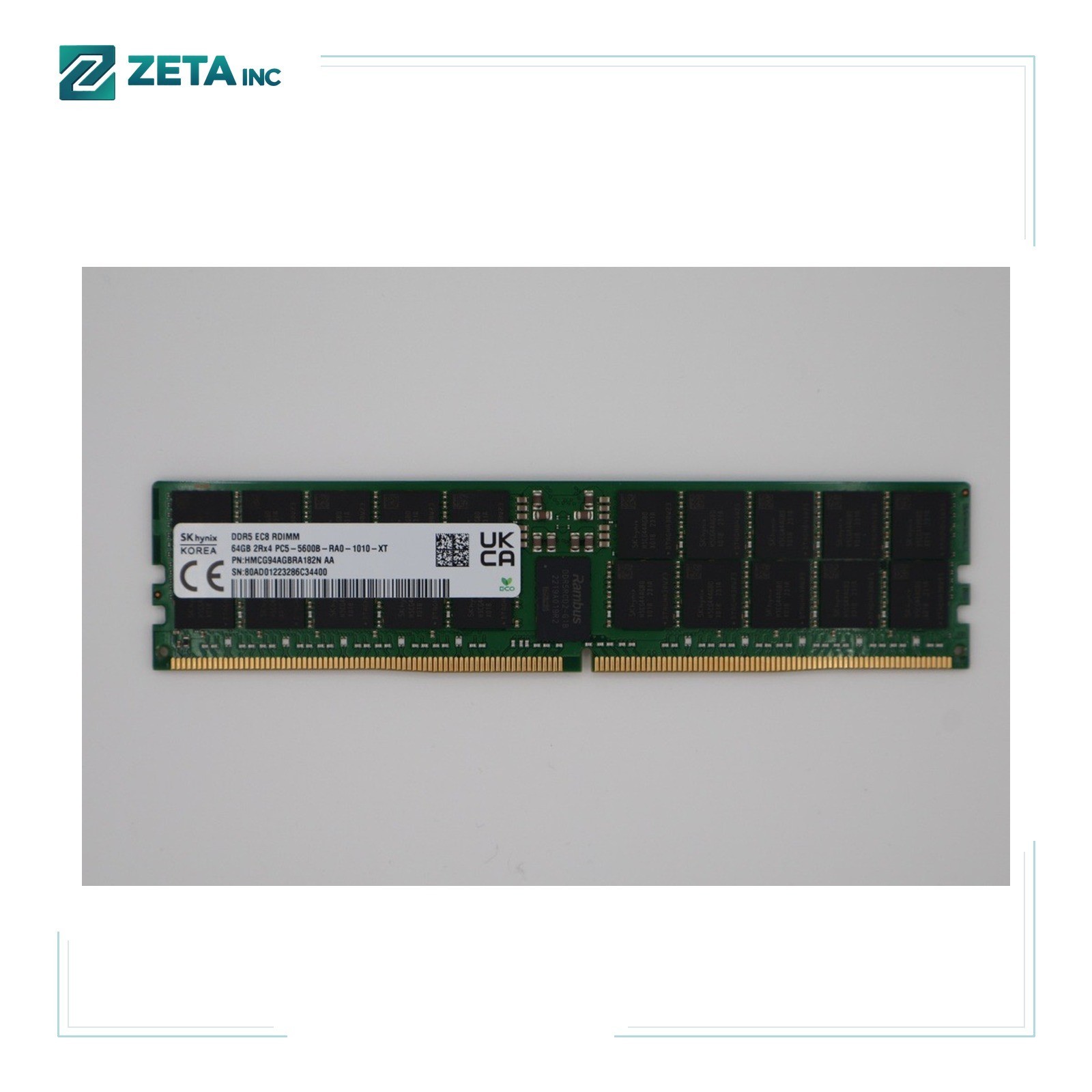 HYNIX 64GB (1X64GB) 2RX4 PC5-5600B RDIMM MEMORY HMCG94AGBRA182N