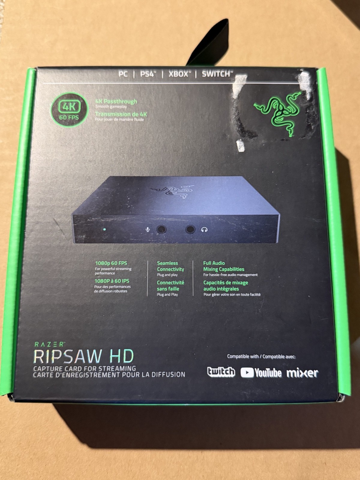 Razer Ripsaw HD BRAND NEW OPEN BOX Black RZ20-02850100-R3U1