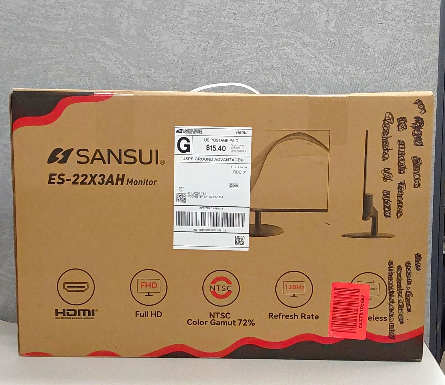 Sansui ES-22X3AH 22in LED Monitor FHD 1920x1080 120Hz HDMI Frameless