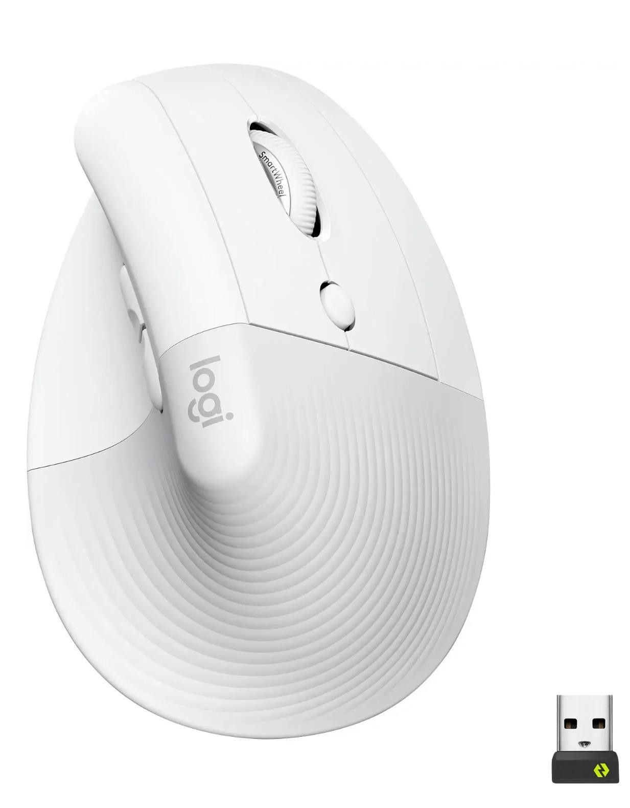 Logitech Lift Vertical Wireless Ergonomic Mouse - Off-White