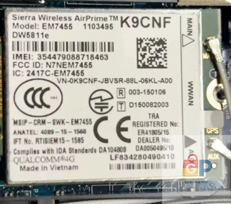 Dell OEM Sierra Wireless 5811E DW5811e M.2 Mobile Broadband Wireless Card K9CNF