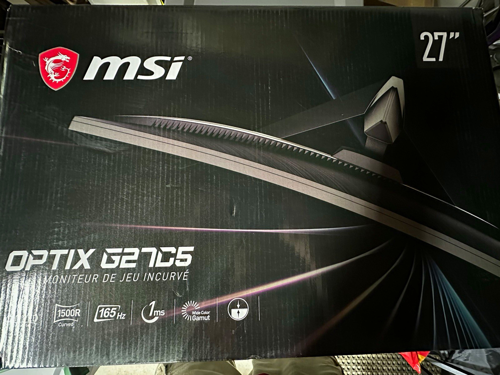 MSI Optix G27C5 27" Curved Gaming Monitor 165Hz 1ms FHD 1920x1080