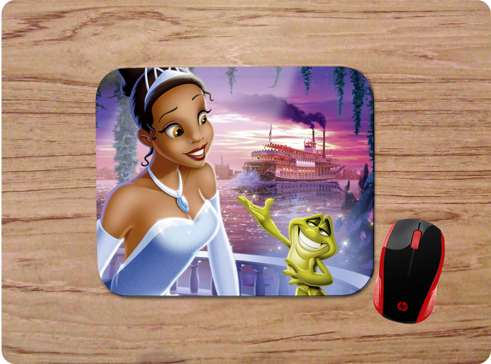 PRINCESS TIANA & FROG CUSTOM MOUSE PAD DESK MAT HOME SCHOOL OFFICE GIFT D2
