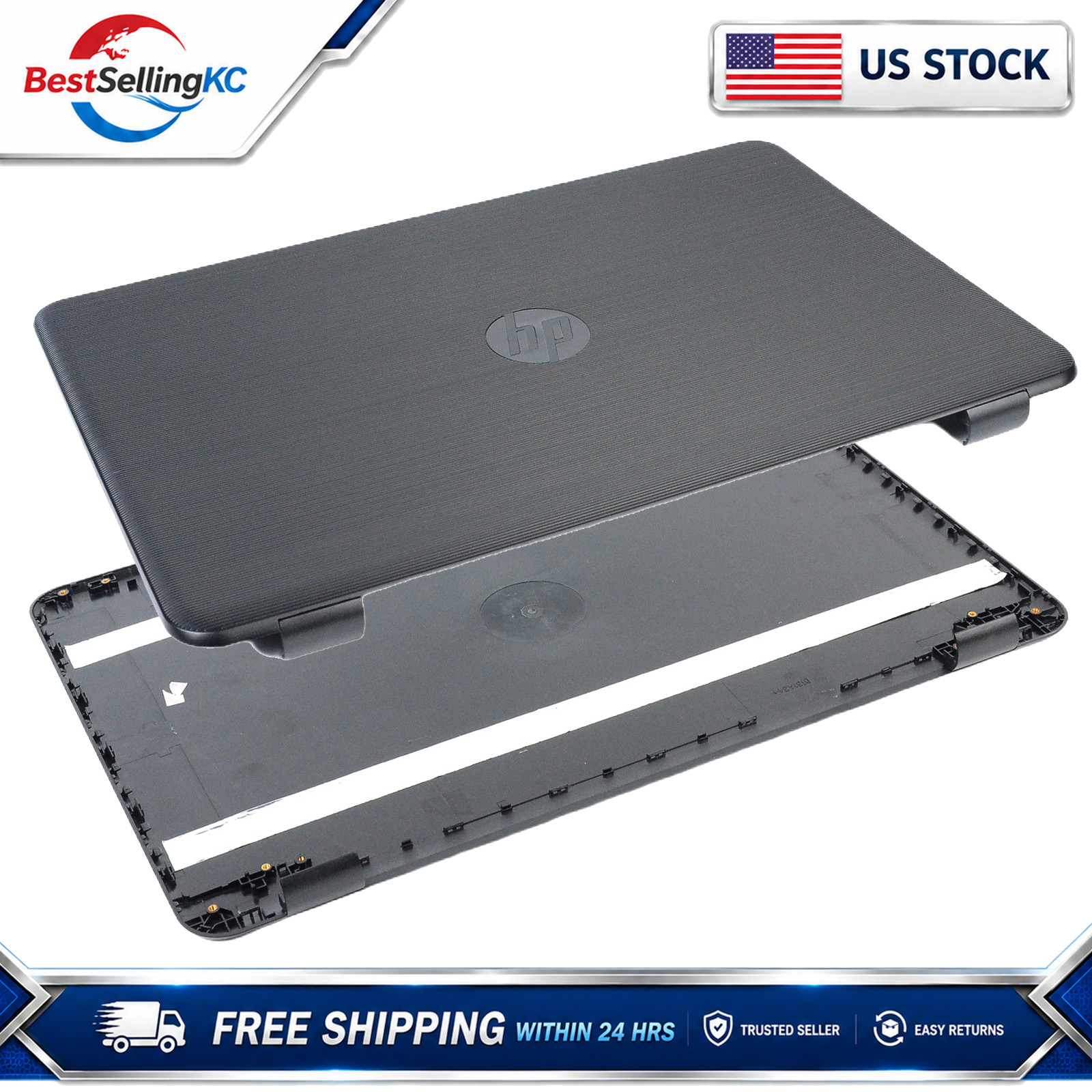 New Black LCD Back Cover for HP 17-X 17-Y 46008C0C000150 856585-001 856591-001