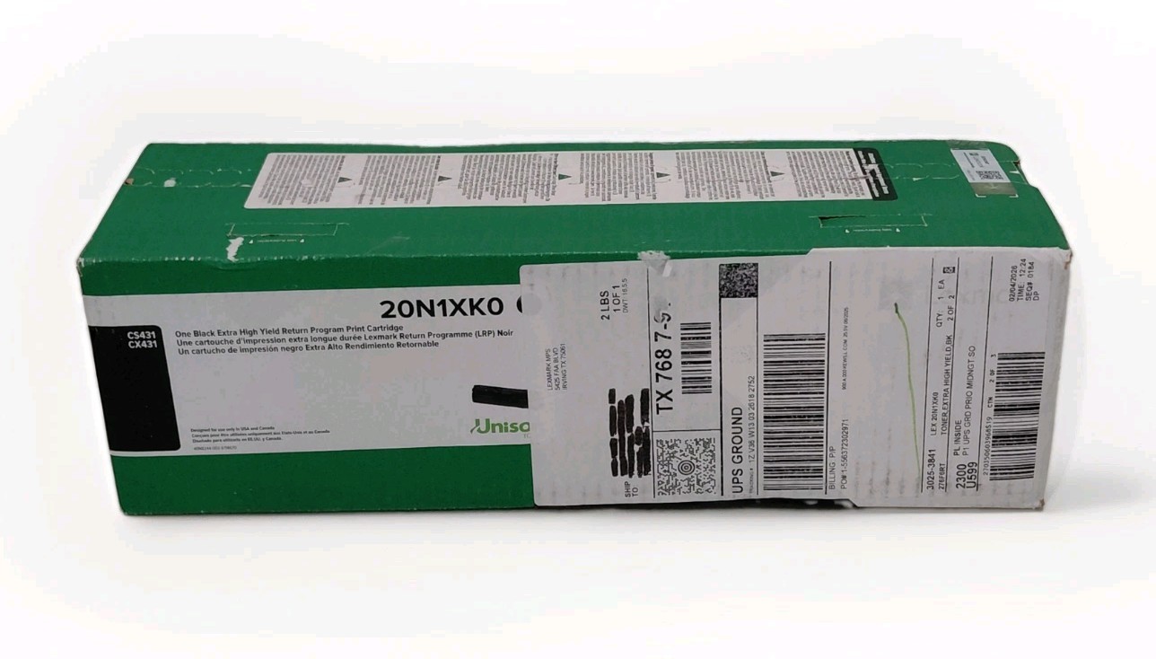 Lexmark 20N1XK0 Black Toner Cartridge for CS431 CX431 Laser For Lexmark Printer