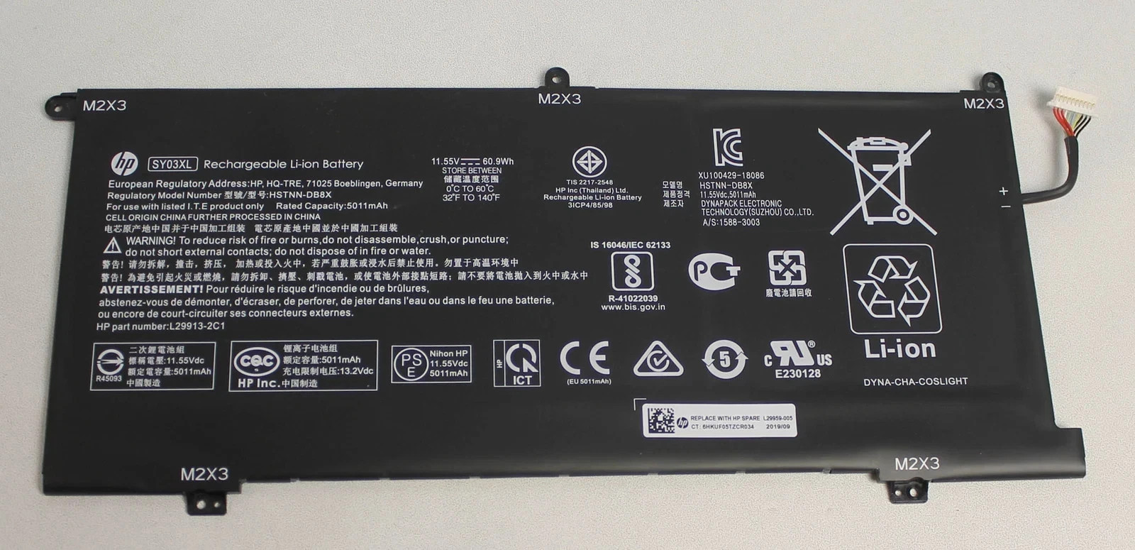 Genuine SY03XL Battery for HP Chromebook X360 14 G1 HSTNN-DB8X L29913-221