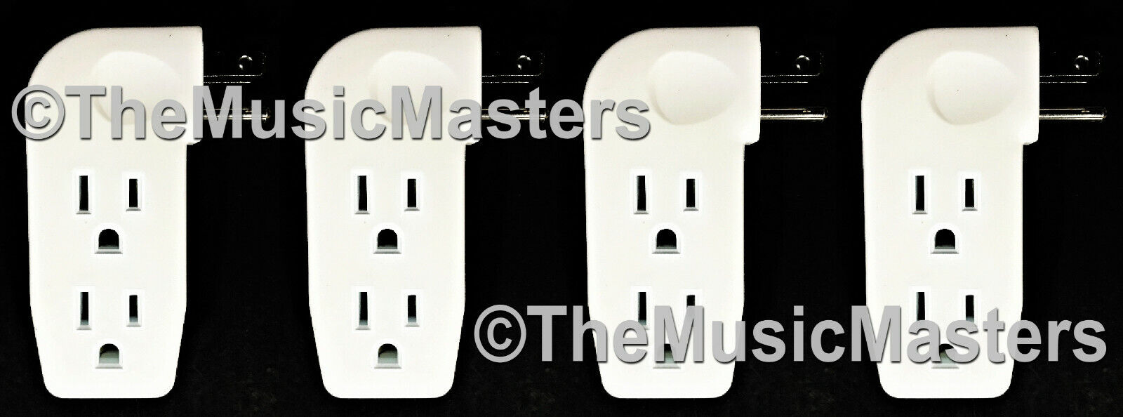 4X Triple 3 Outlet Grounded AC Wall Plug Power Splitter 3-Way Electrical Adapter