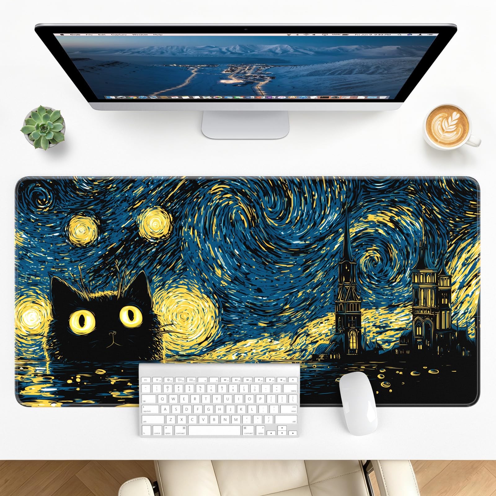 Large Gaming Mouse Pad XL Desk Protector Non Slip Base Office Keyboard Mat