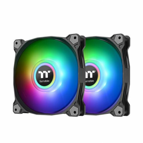 Thermaltake Pure Duo12 120mm ARGB Sync Fan (2 Pack), CL-F115-PL12SW-B (Black)