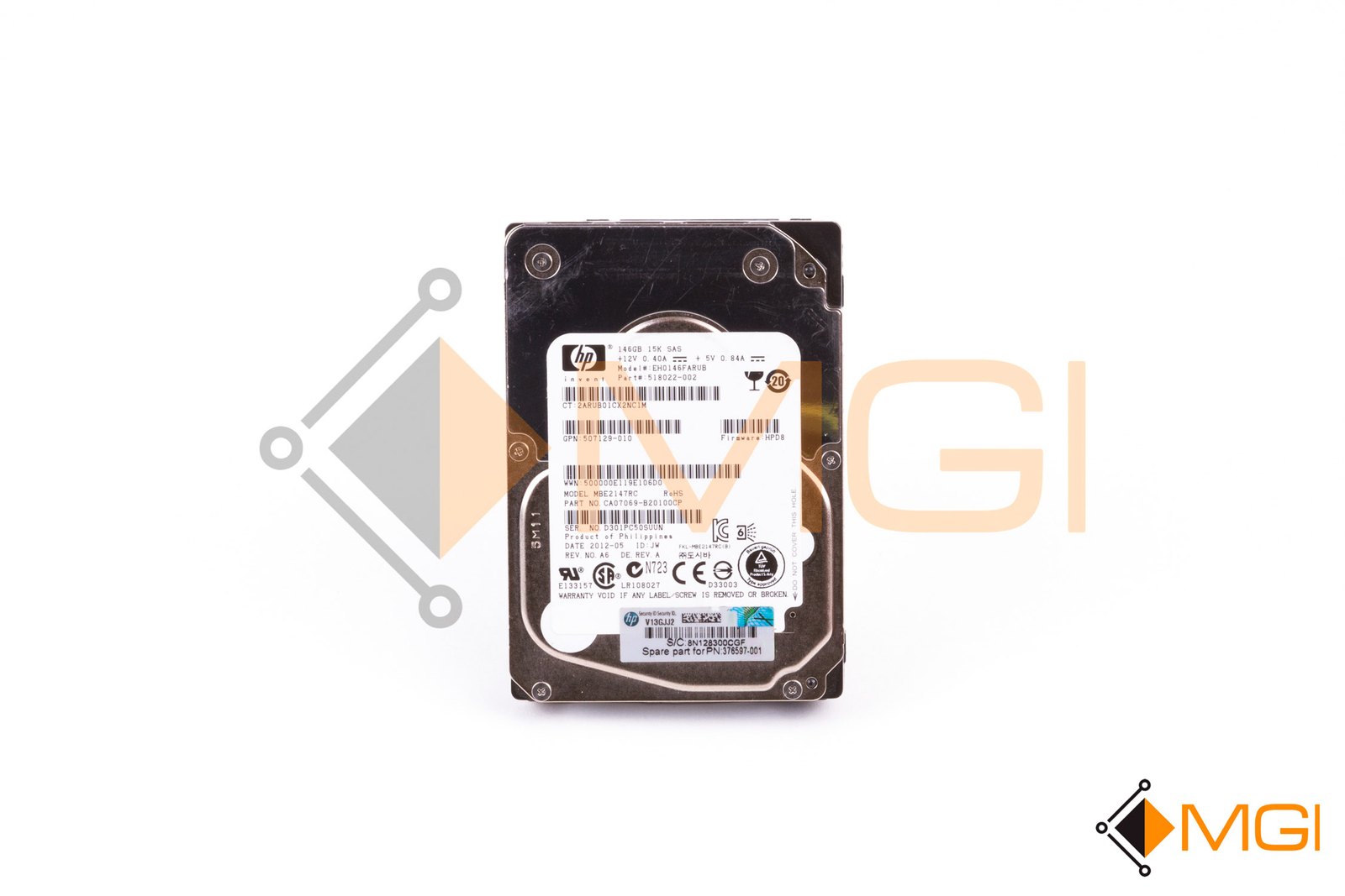HP 146GB 15K 6G SAS SFF HARD DRIVE // 518022-002 // 