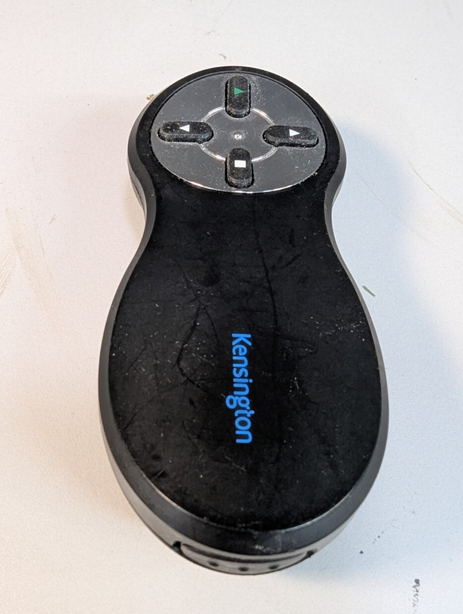 Kensington Wireless Presenter Remote 4 Button  Model 33373 2.4 GHz 60 Feet