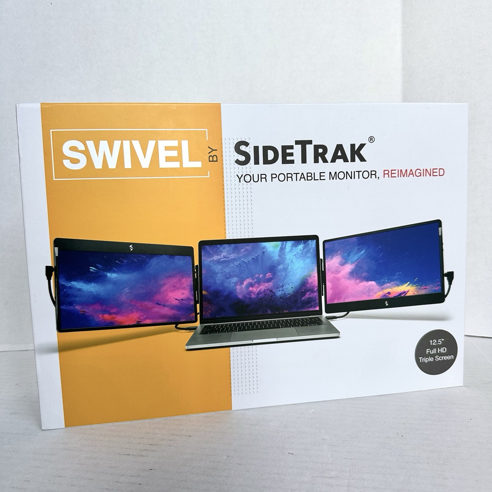 SideTrak Swivel Triple 12.5" LED Portable Monitor Black Full HD STTL12BL-TRI
