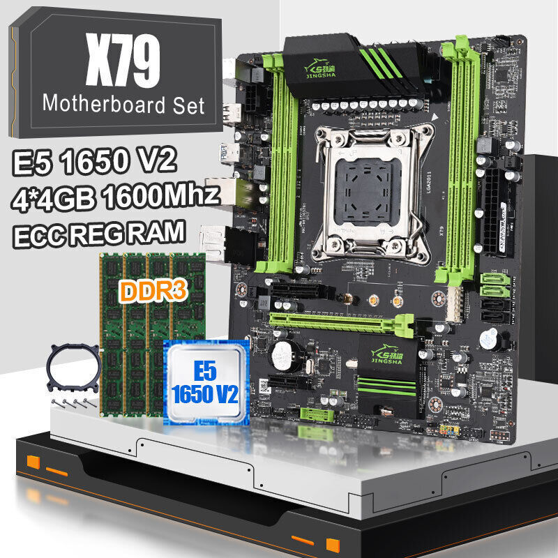 X79 Motherboard Kit LGA 2011 With E5 1650 V2 CPU And 4* 4GB DDR3 ECC REG Memory
