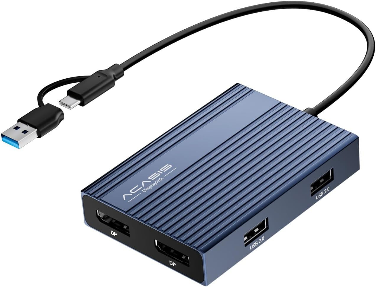 New - ACASIS DisplayLink Docking Station Dual Monitor, 4K@60Hz DisplayPort 