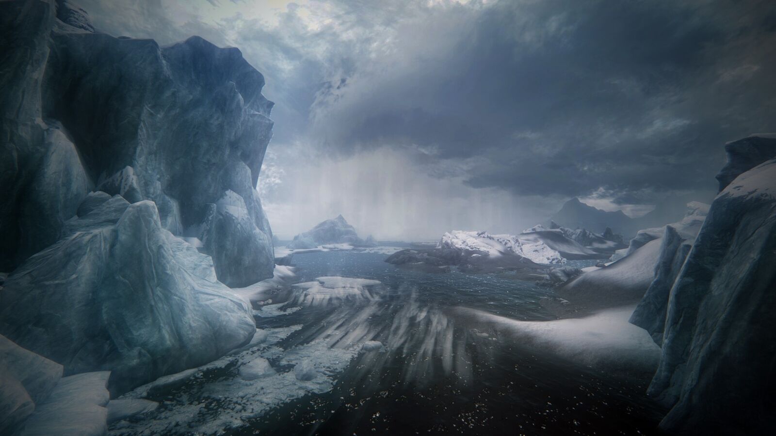 Landscape the elder scrolls v skyrim ice iceberg rpg Custom Gaming Mat Desk