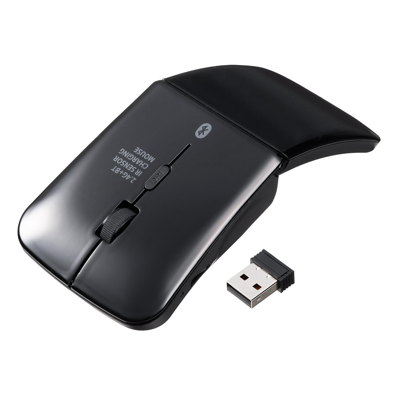 Sanwa Direct Slim Mouse Bluetooth / 2.4GHz Black 400-MAWB121BK