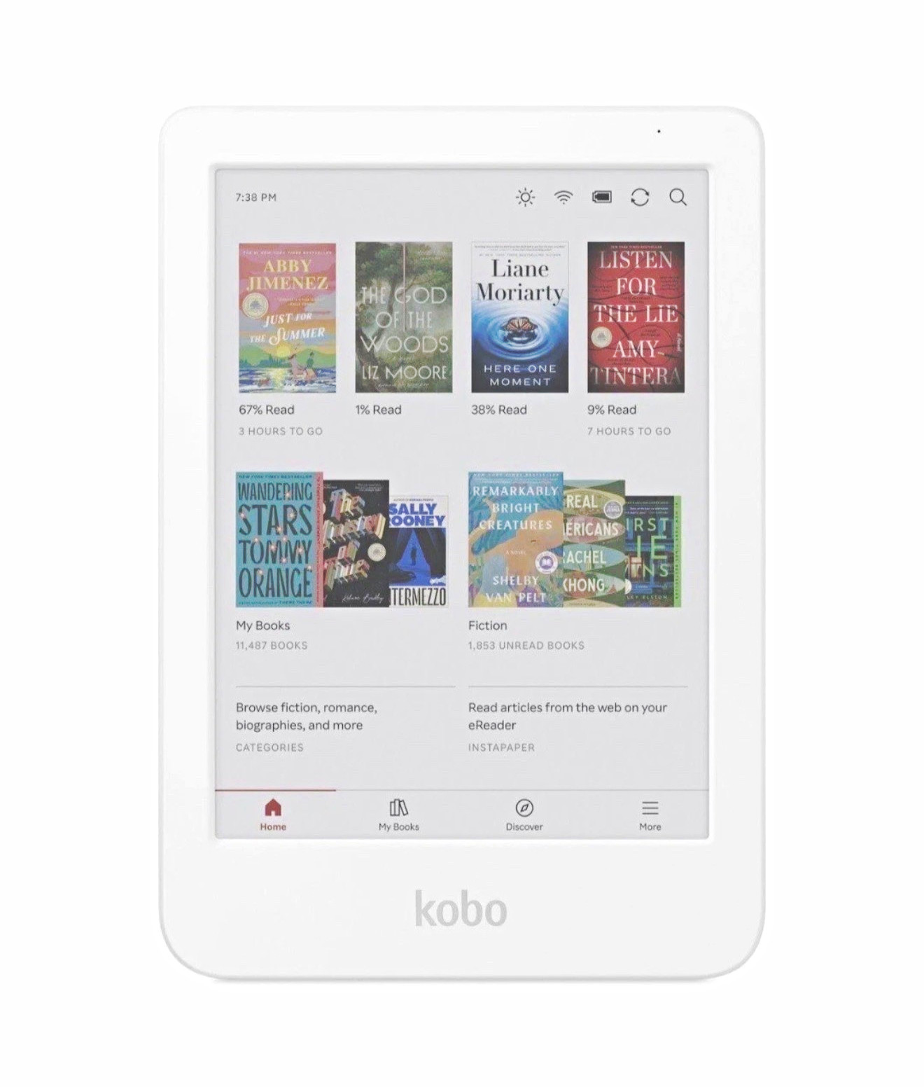 Kobo Clara Colour 6 in eBook Reader 16GB Bluetooth Waterproof White