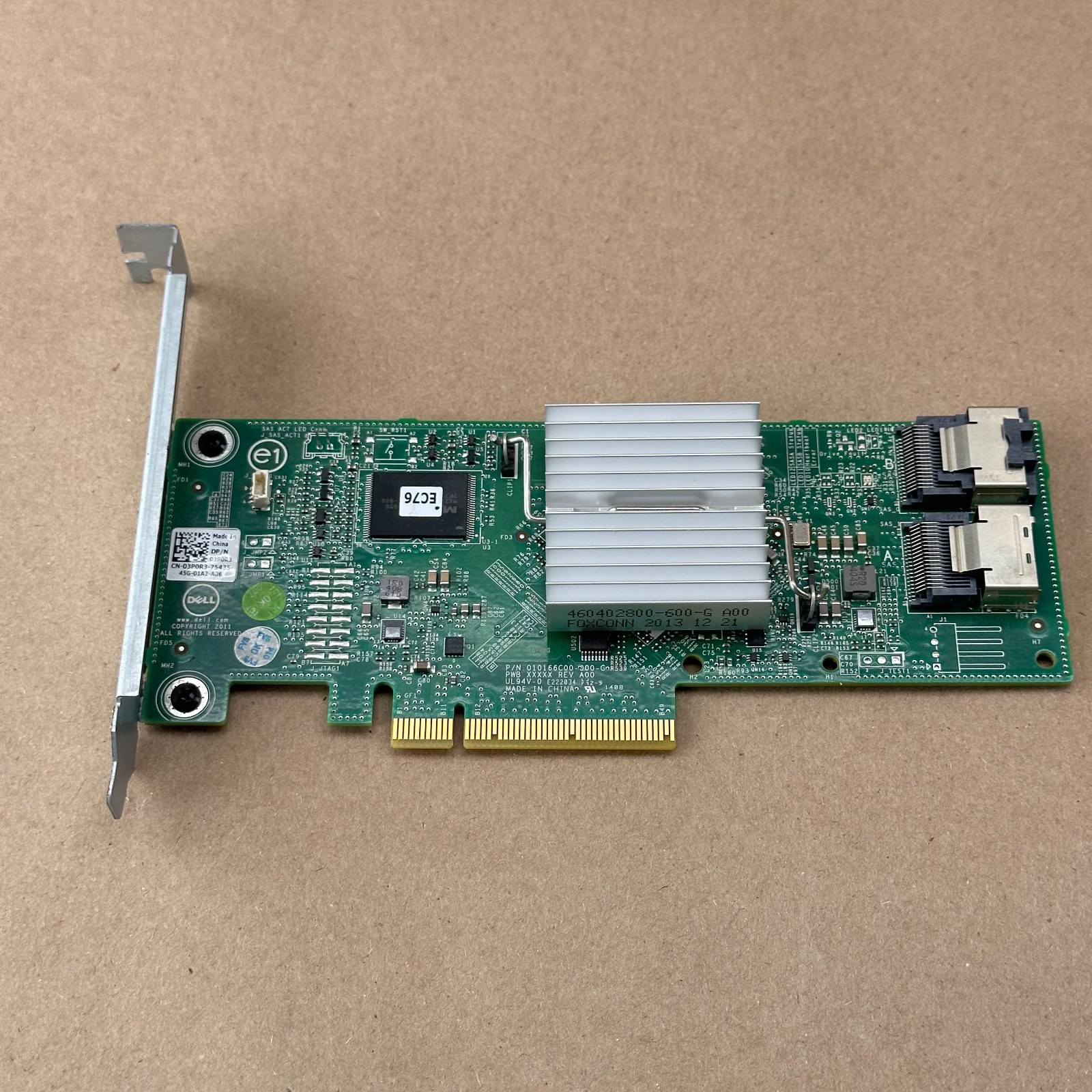Dell PERC H310 03P0R3 3P0R3 8-Port SAS SATA 6Gb/s PCIe x8 RAID Card Full Height