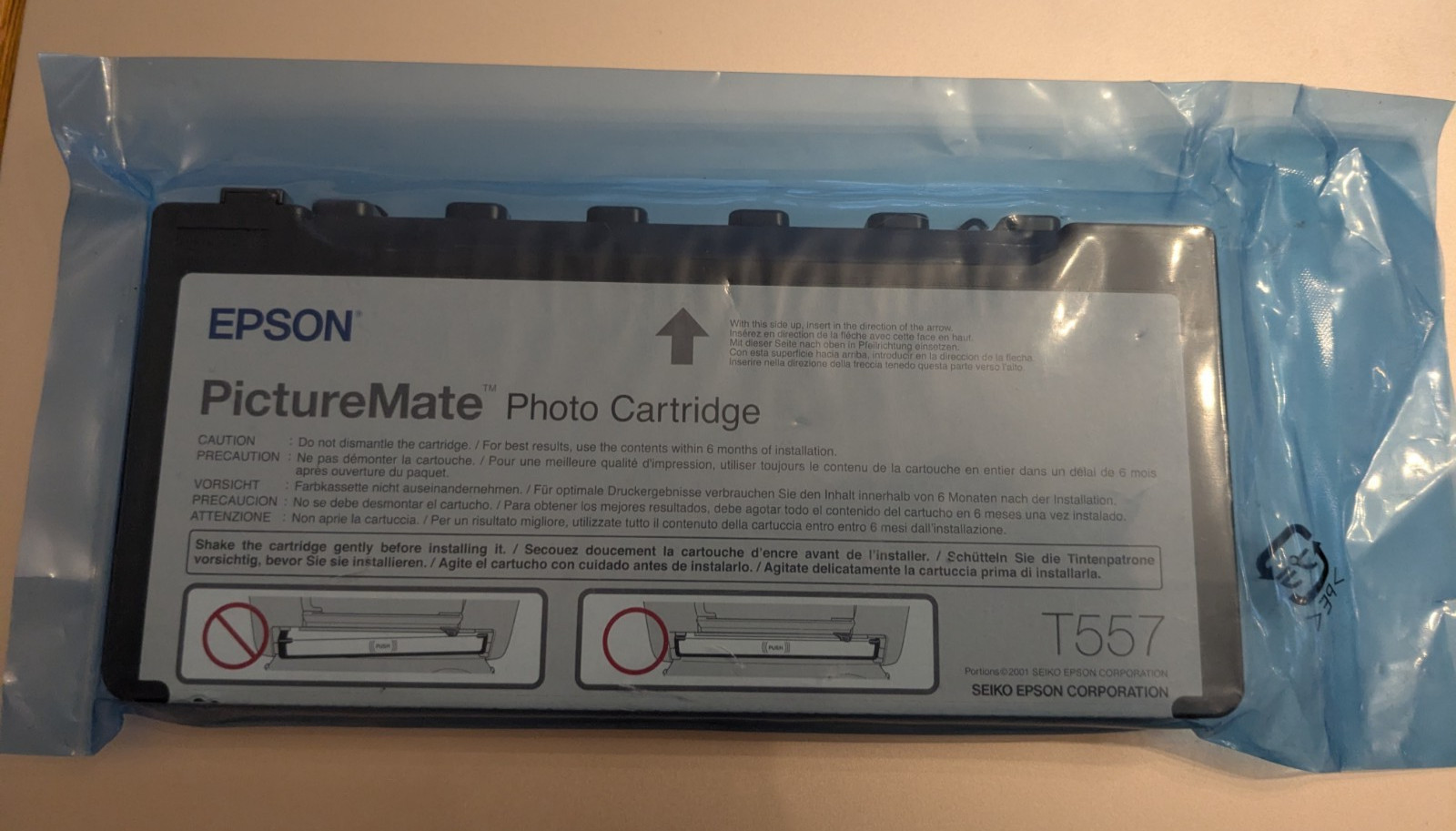 Epson T557 PictureMate Photo Cartridge Sealed in Bag New - Exp 2007