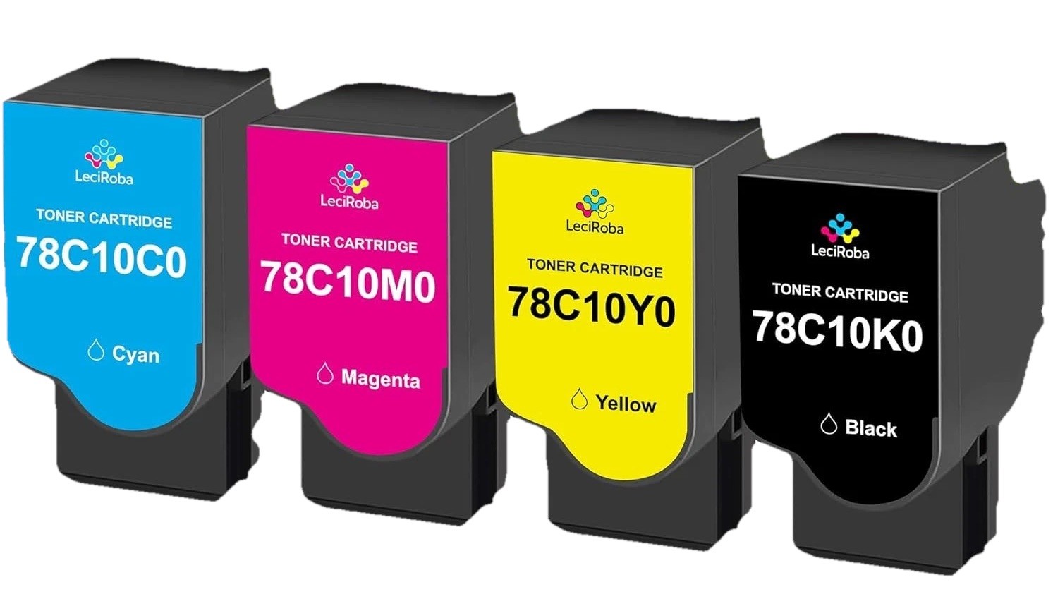 78C10 Toner Cartridge 4-Pack for Lexmark CS421 CS521 CS622 CX421 CX522 CX625
