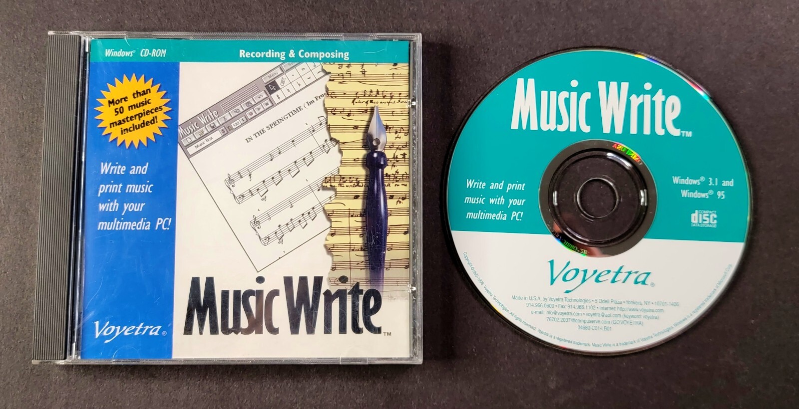 Voyetra Music Write (PC, 1996) Windows 3.1 or 95