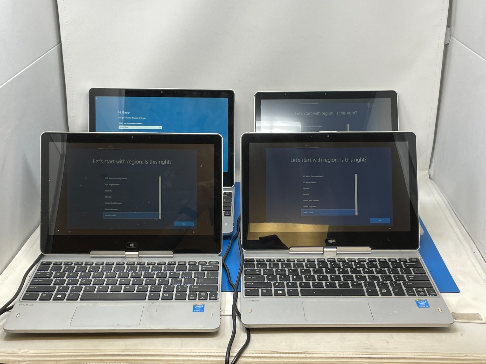 4 Laptops for Parts: HP EliteBook Revolve 810 G3 - i5 5200U 8GB RAM 256GB SSD
