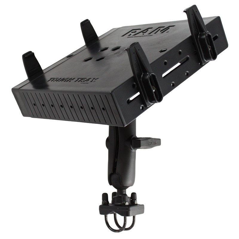 RAM Dual U-Bolt 1.5" Ball Rail Mount w/ Tough-Tray Laptop Holder RAM-101-DAN1U