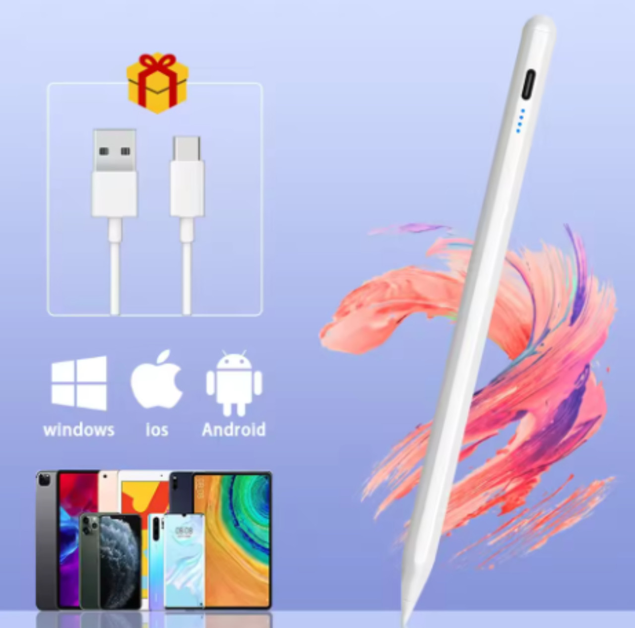 Stylus Pen for iPad 2018-2025, Pencil for Apple iPad 11th A16/10/9/8/7/6 Gen