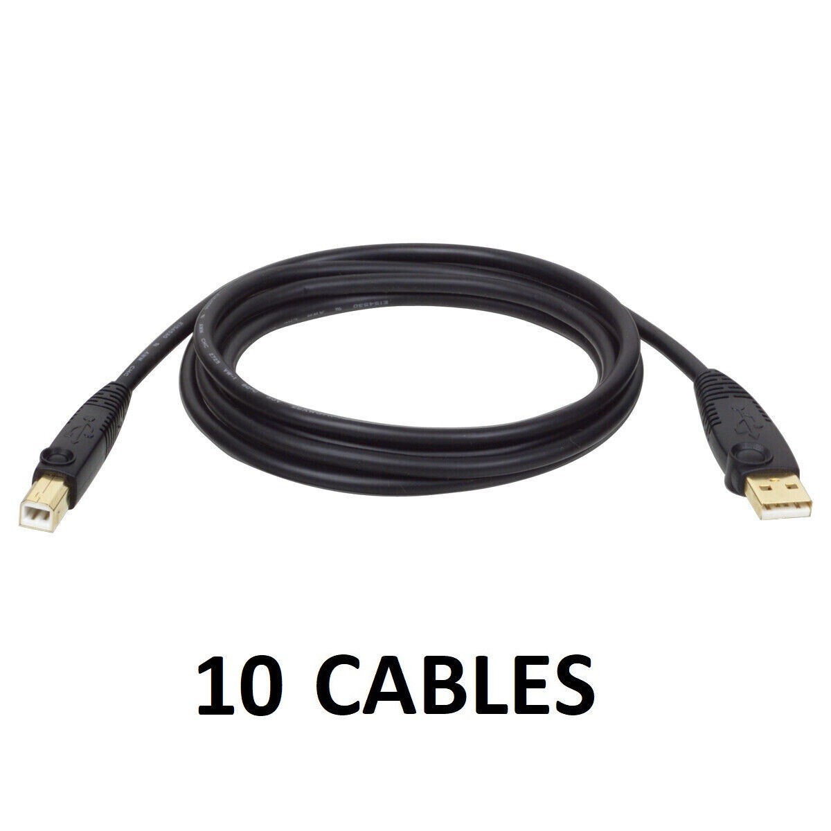 10 PACK Tripp Lite 10FT USB2.0 Hi-Speed USB A Male to USB B Male Cable