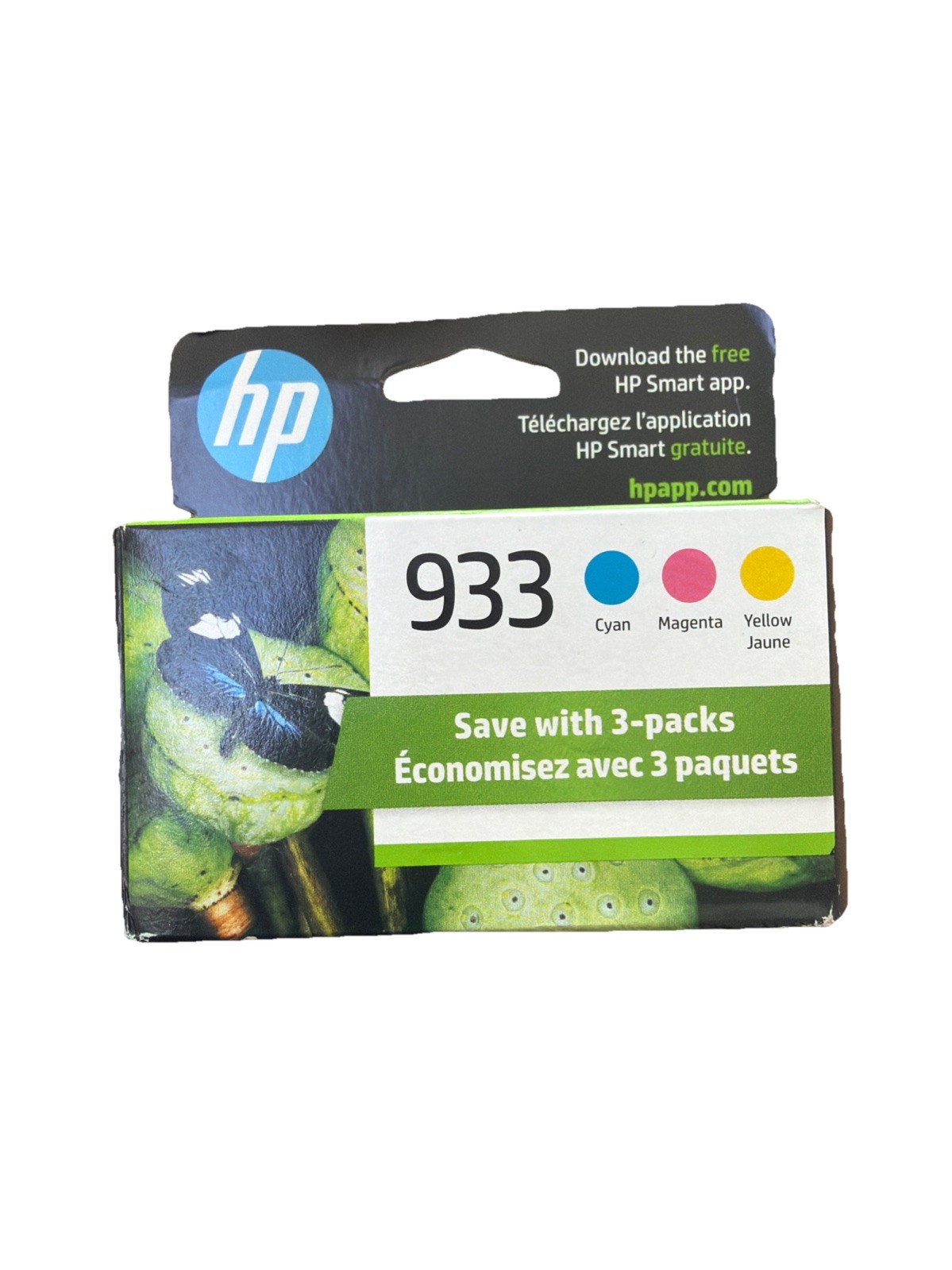 HP 933 Cyan Magenta Yellow Ink Cartridges Genuine N9H56FN Exp 2025 Sealed Box