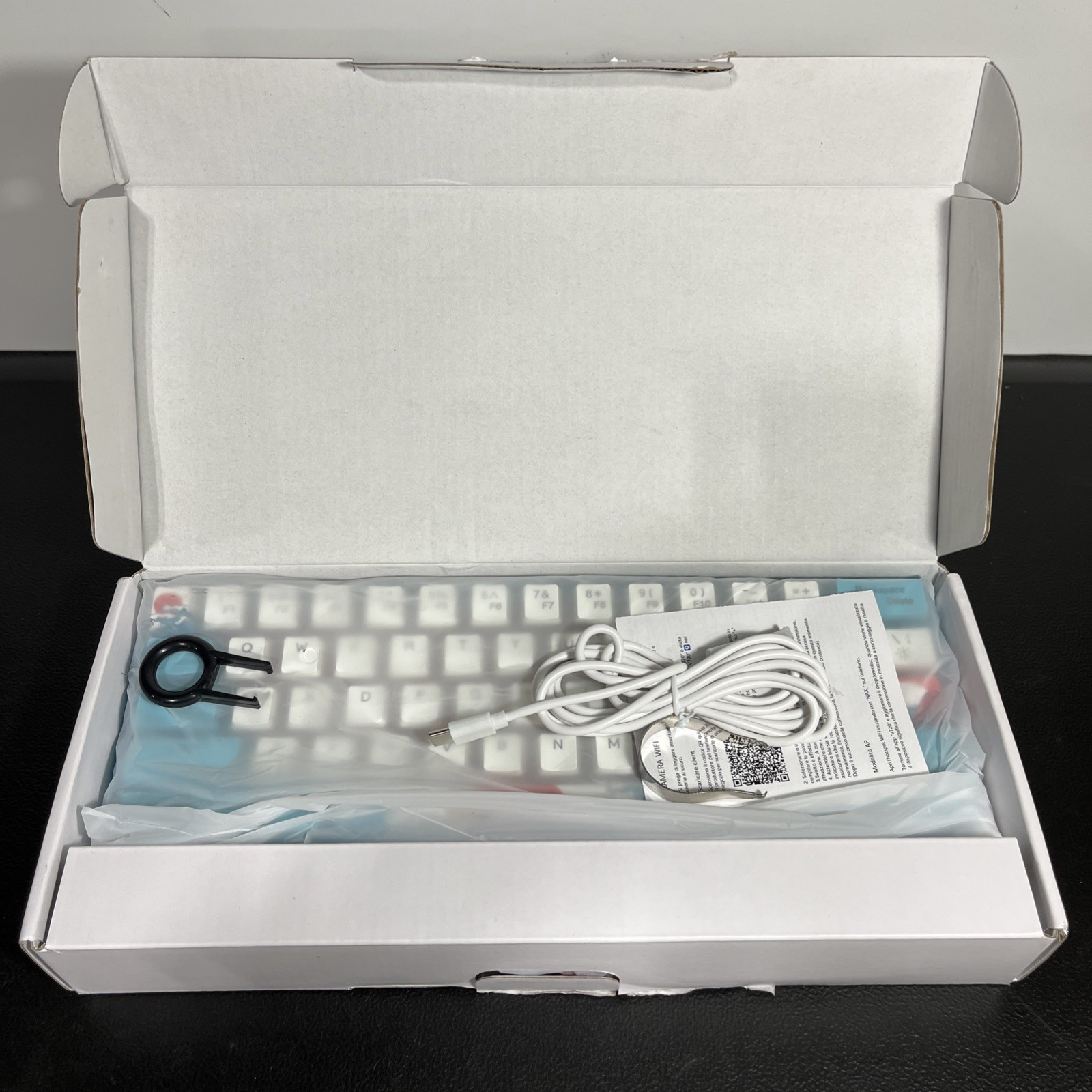 Womier 60% WK61 Mechanical Keyboard RGB Wired, Linear Red Switch, Hot Swap, Blue