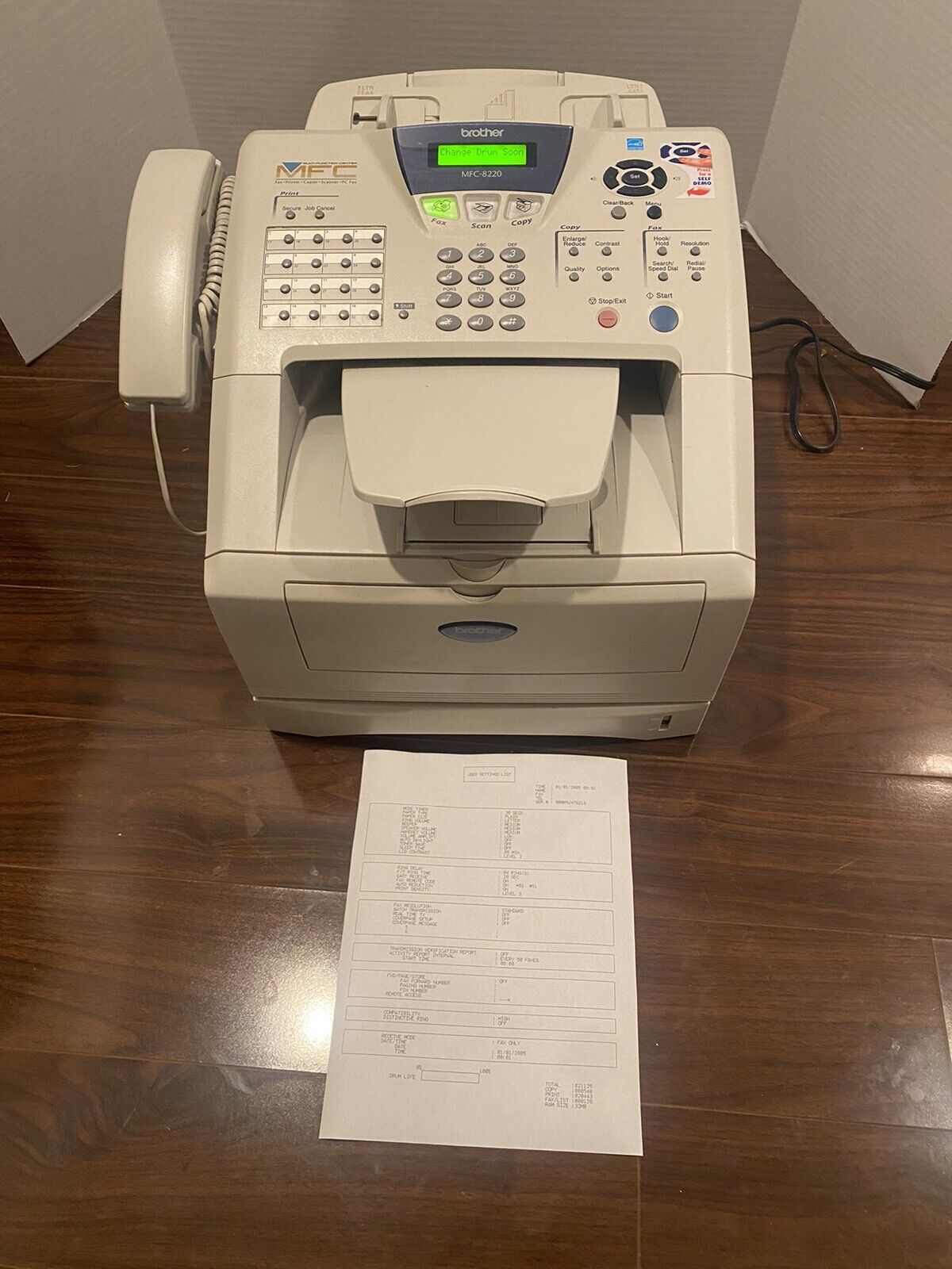 Brother MFC8220 5 In 1 Laser Printer Copier Scanner PC Fax Tested With Xtra Cord
